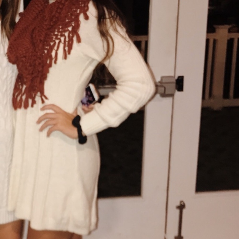 White sweater dress Holister